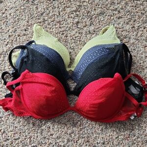 Victoria's Secret Lace Bra Set - Red, Black, Yellow, Gray